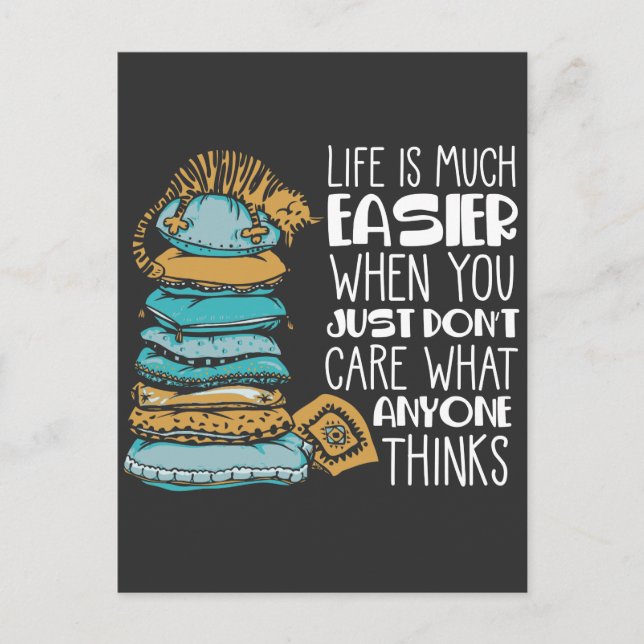 Cartão Postal Gato Preguiçoso Gato Gato Gelado A Vida é Muito Ma (Frente)