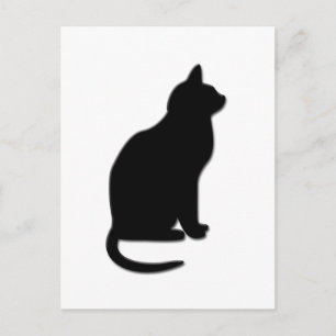Cartão Postal Gato Preto