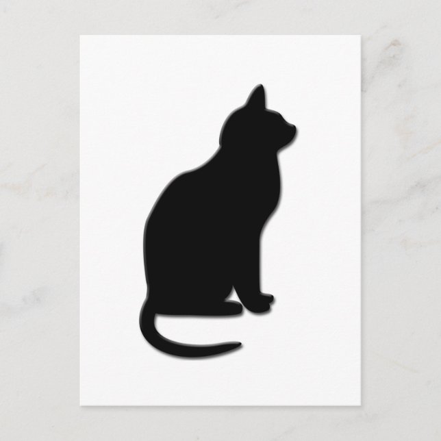 Cartão Postal Gato Preto (Frente)