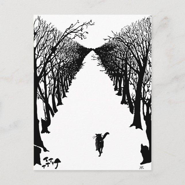 Cartão Postal Gato preto, Rudyard Kipling (Frente)