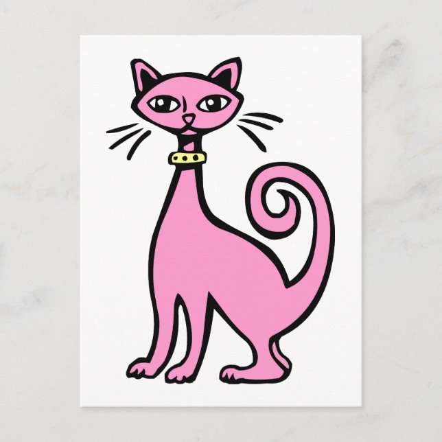 Cartão Postal Gato Retro (Frente)