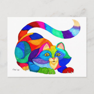 Cartão Postal Gato risky