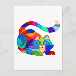 Cartão Postal Gato risky