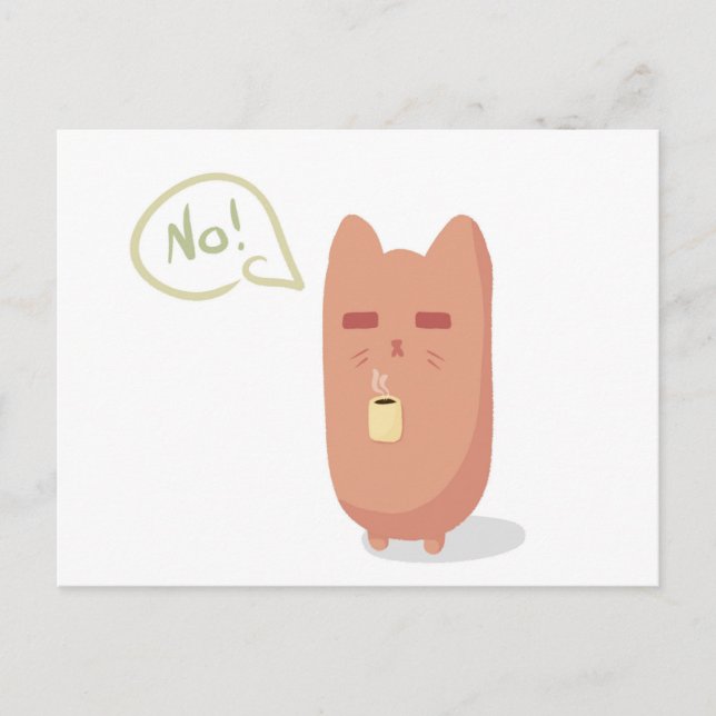 Cartão Postal Gato Sonolento (Frente)