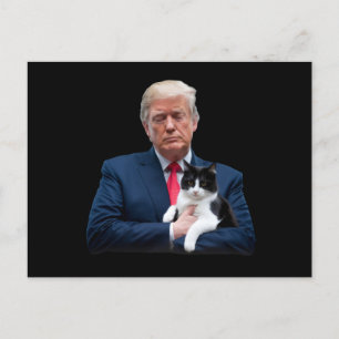 Cartão Postal Gato Trump 2024 MAGA Divertido Gato Trump