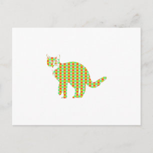 Cartão Postal Gato Xadrez