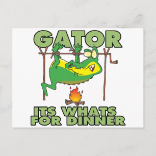 Cartão Postal GATOR é o que há para jantar um desenho engraçado