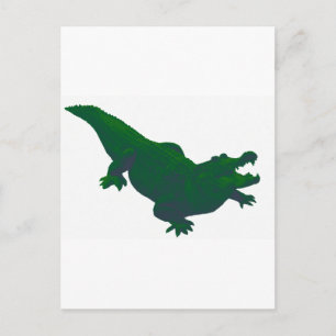 CARTÃO POSTAL GATOR EM VERDE