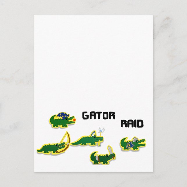 Cartão Postal Gator Raid (Frente)