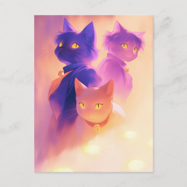 Cartão Postal Gatos (Frente)