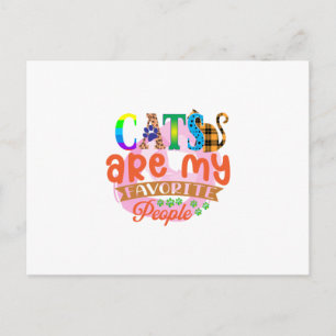 Cartão Postal Gatos De Arte Cat São Minhas Pessoas Favoritas