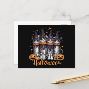 Cartão Postal Gatos legal de Halloween Presentes para Presente d
