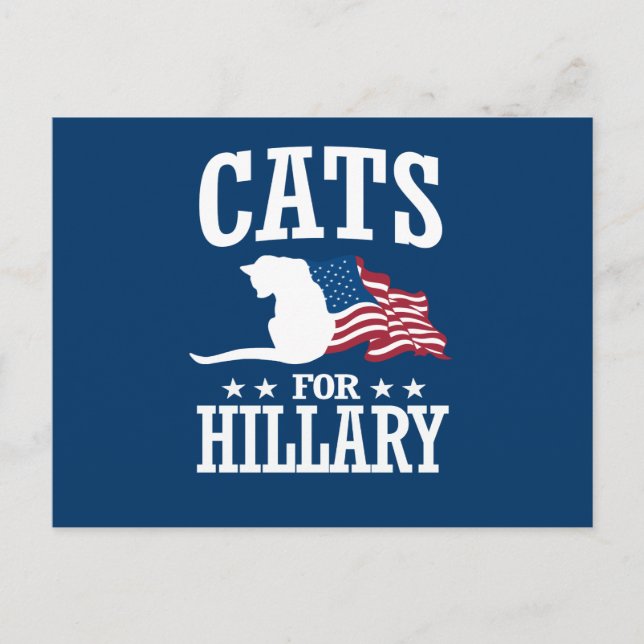 CARTÃO POSTAL GATOS PARA HILLARY (Frente)