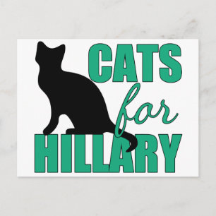 Cartão Postal Gatos para Hillary