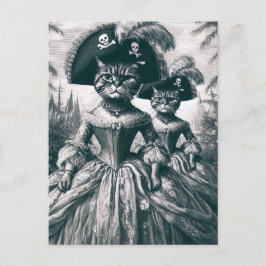 Cartão Postal Gatos Piratas
