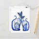 Cartão Postal Gatos Siamese do salgueiro azul (Frente/Verso In Situ)