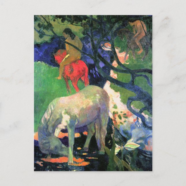 Cartão Postal Gauguin Art Postcard: O Cavalo Branco (Frente)