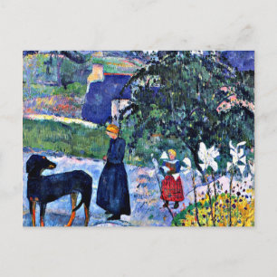 Cartão Postal Gauguin - Entre os lírios