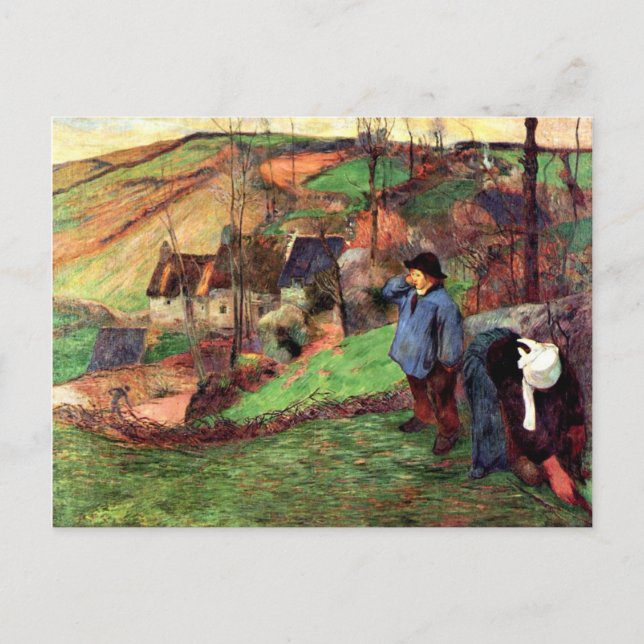 Cartão Postal Gauguin - Paisagem da Bretanha (Frente)