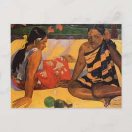 Cartão Postal Gauguin Polinésia Francesa Taiti Pintura de Mulher
