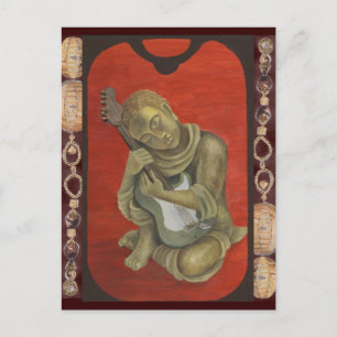 Cartão Postal Gautama e a sua guitarra