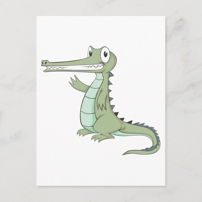 Cartão Postal Gavial Crocodilo Joyful (Frente)