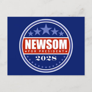 Cartão Postal Gavin Newsom Presidente 2028