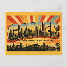 Cartão Postal Gawler, o mais antigo município rural da Austrália