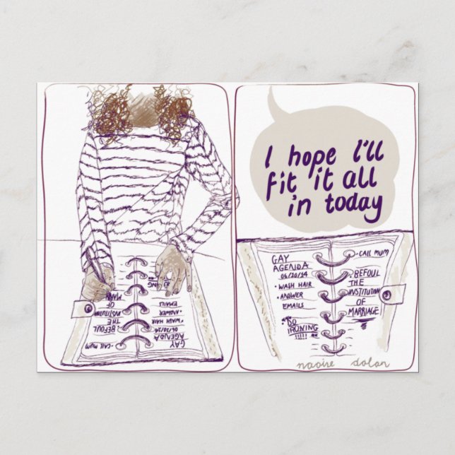 Cartão Postal Gay Agenda (Frente)