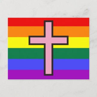 Cartão Postal Gay Christian flag