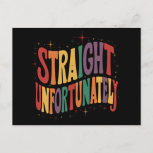 Cartão Postal Gay do Orgulho LGBTQ do hetero Infelizmente em Gro