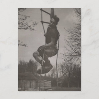 Cartão Postal Gay interessante e fofo atleta brincando