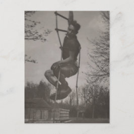 Cartão Postal Gay interessante e fofo atleta brincando