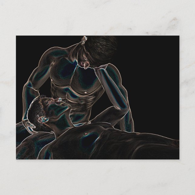 Cartão Postal Gay Love brilhante (Frente)