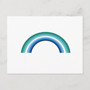 Cartão Postal Gay Male Rainbow Azure