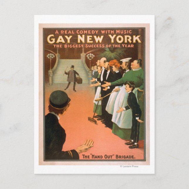 Cartão Postal Gay New YorkRich Gentleman Theatre Poster (Frente)