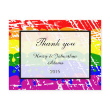 Gay Rainbow Freedom Flag Weding Obrigado