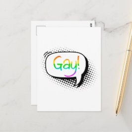 Cartão Postal Gay Speech Bubble