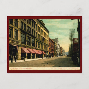 Cartão Postal Gay St., Knoxville, Tennessee 1903 Antiga