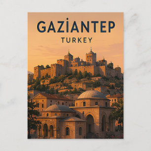 Cartão Postal 🏰 Gaziantep Turquia Castelo Histórico E Cidade An