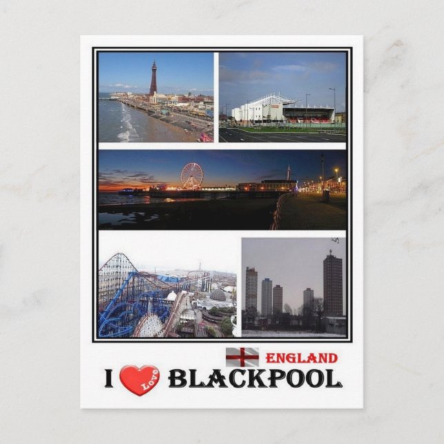 Cartão Postal GB Inglaterra - Blackpool - (Frente)
