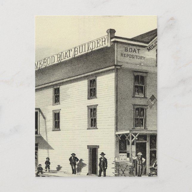 Cartão Postal GC Ormerod, Construtor de Barcos, Asbury Park, NJ (Frente)