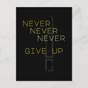 Cartão Postal Geben Sie nie auf