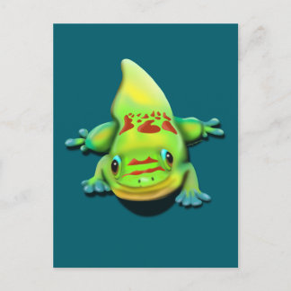 Cartão Postal Gecko do Dia da Pó Dourada