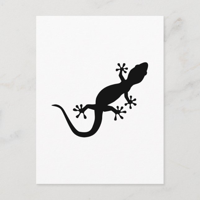 Cartão Postal Gecko preto (Frente)