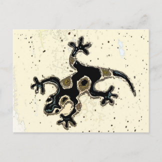 Cartão Postal Gecko Preto