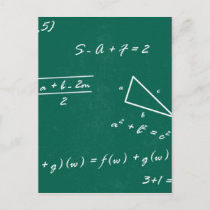 Cartão Postal geek de álgebra professor de matemática