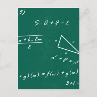 Cartão Postal geek de álgebra professor de matemática