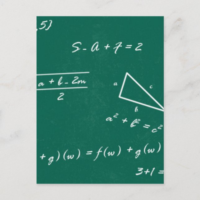 Cartão Postal geek de álgebra professor de matemática (Frente)