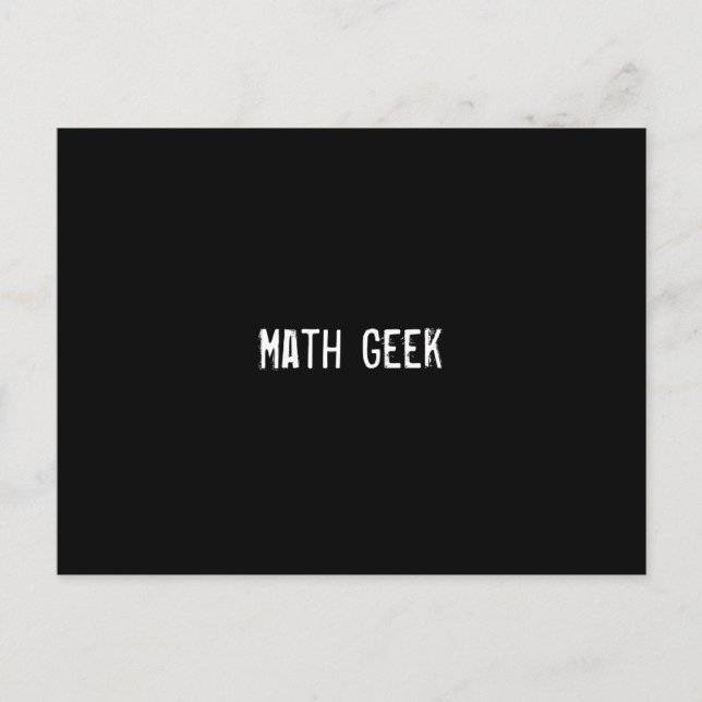 Cartão Postal Geek de matemática (Frente)
